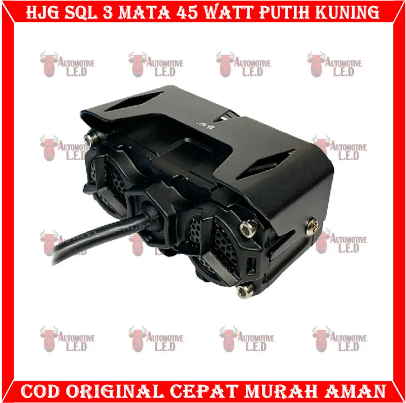 ORIGINAL X-7SEVEN LAMPU TEMBAK TEMBAK LED LASER 3 MATA FOGLAMP LED SUPERBRIGHT 45 WATT | LAMPU FOGLAMP MOBIL MOTOR 1