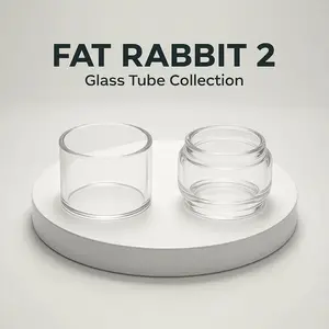 Tabung kaca fat rabbit v2 kaca  bening/clear Untuk digunakan sebagai tempat lilin saat liburan