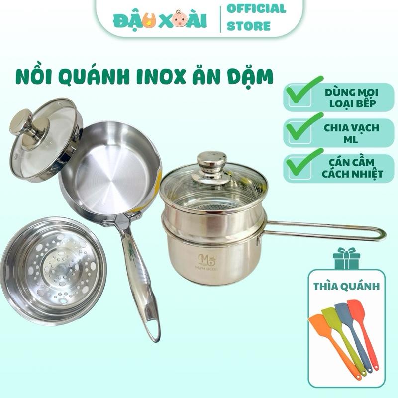 [TẶNG THÌA SILICONE]  Nồi quánh Mum Bebe dùng cho mọi loại bếp ăn dặm Đậu Xoài Shop