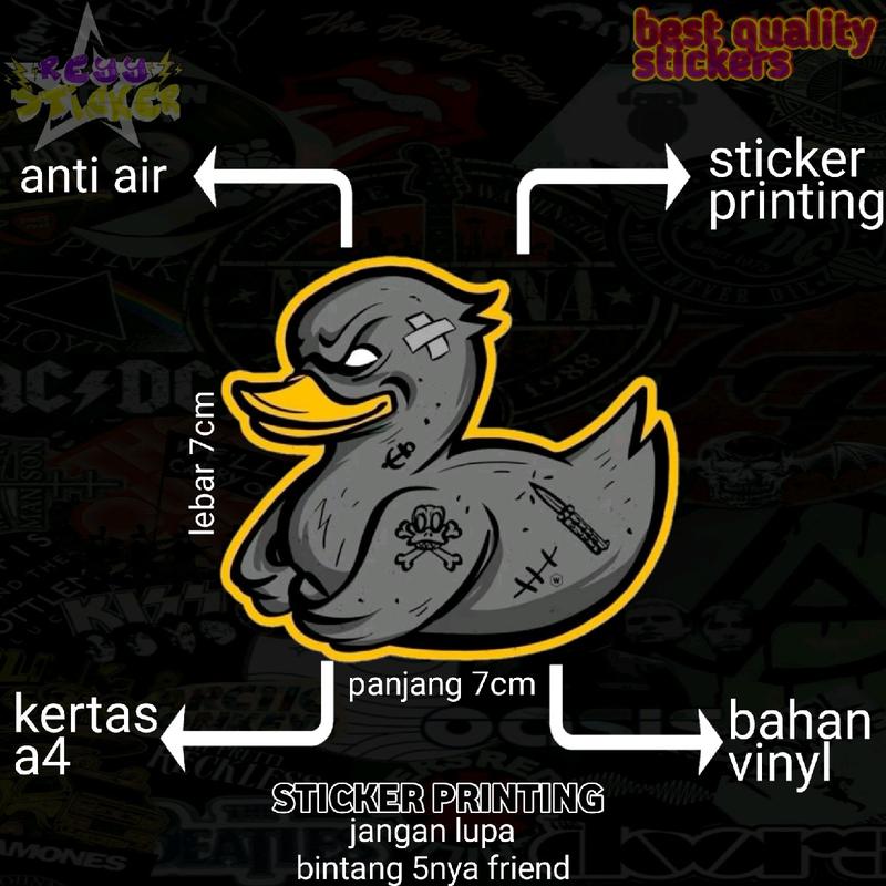 sticker printing anti air preman bebek sangar - Shop | Tokopedia