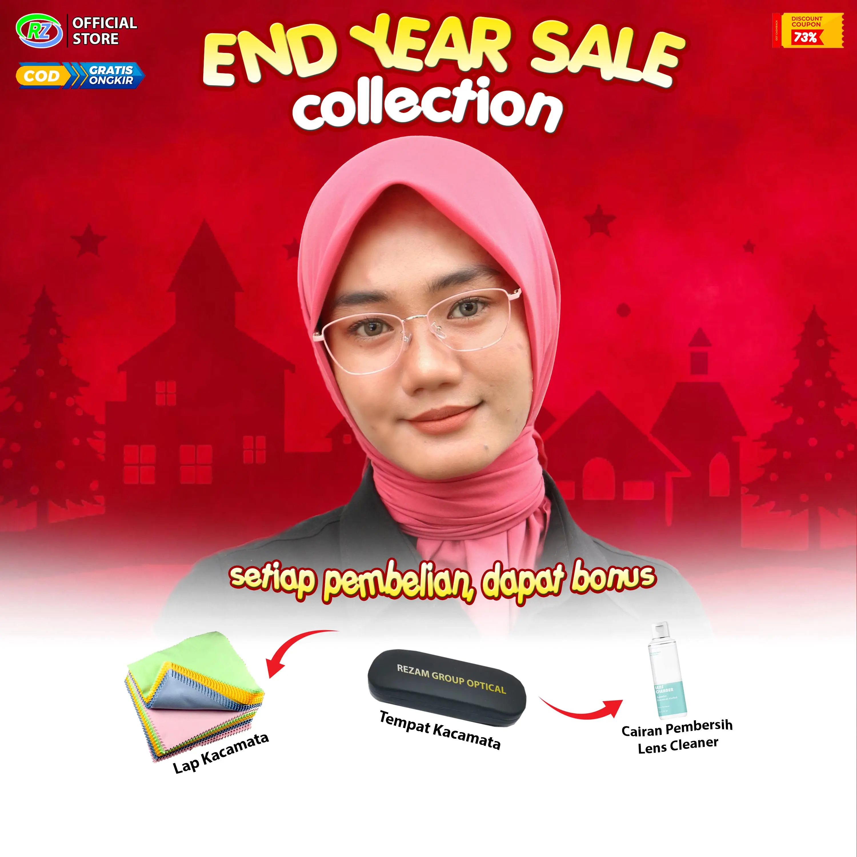 [End Year Sale] Frame Kacamata Wanita - Kode RZ060