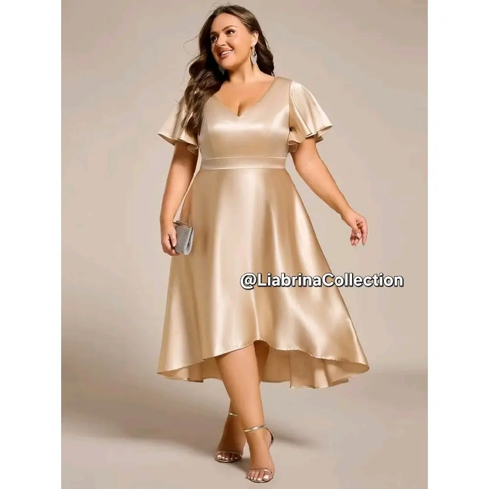 Shanel Dress Sabrina Satin Velvet,Dress Korea,Dress Pesta Mewah,Dress Wanita Jumbo Ld 90 - 140 Cm