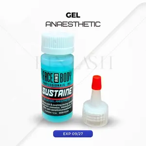 Sustaine Blue Gel Anasthetic untuk Sulam Alis dan Bibir, Made in USA, Kedaluwarsa Tahun 2027 - Razor