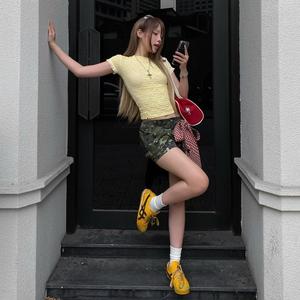 [YENG SYSTEM] Áo thun ngắn tay cho nữ “SODA”, áo thun trắng đơn giản tay phối viền ren Women Top