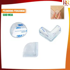 [COD] RR C585 Pelindung Sudut Meja Transparan / Pelindung Pengaman Siku Meja Silikon / Perekat Sudut Meja Lemari Kaca Furniture