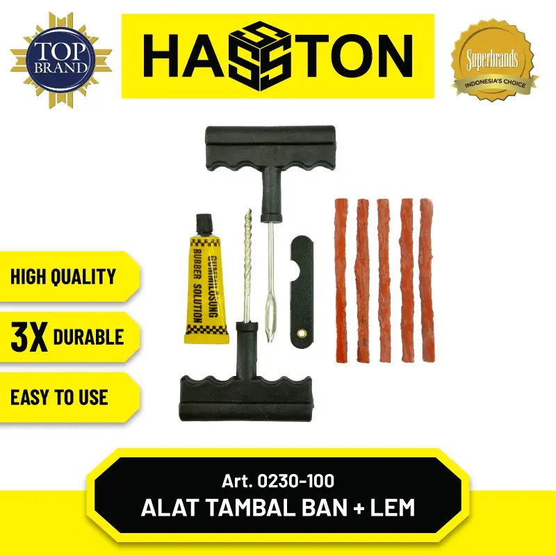 Hasston Alat Tambal Ban / Lem Tubles / Tire Repair Kit (0230)