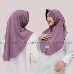 NABILA - Paket 3 Pcs Jilbab Bergo Hamidah Jersey Size M Muslim bergo  hamidah Kerudung Instan Nyaman Santai Lembut