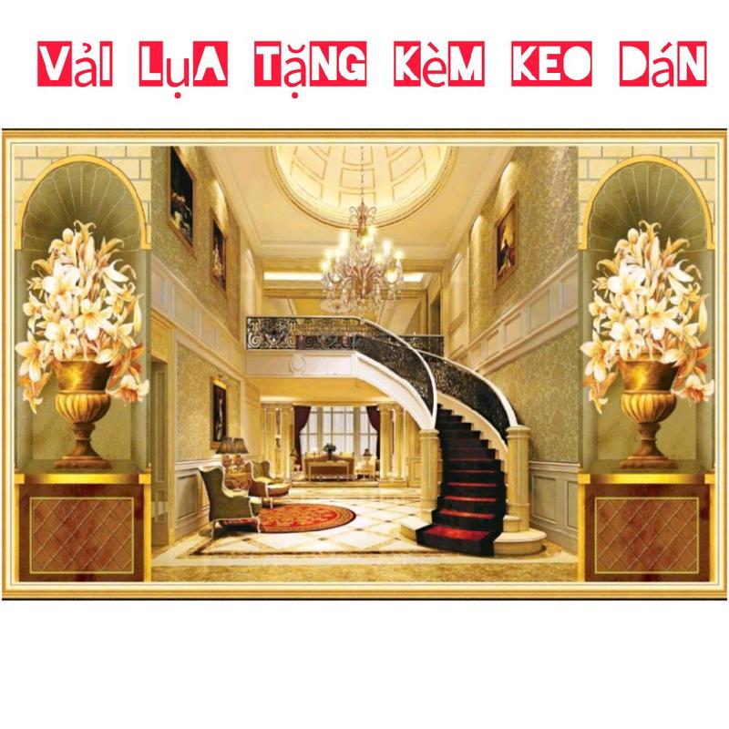  Tranh dán tường 3D mẫu tranh kết hợp phào chỉ hiện đại Chống nước Đồ trang trí Decor Phòng Khách 