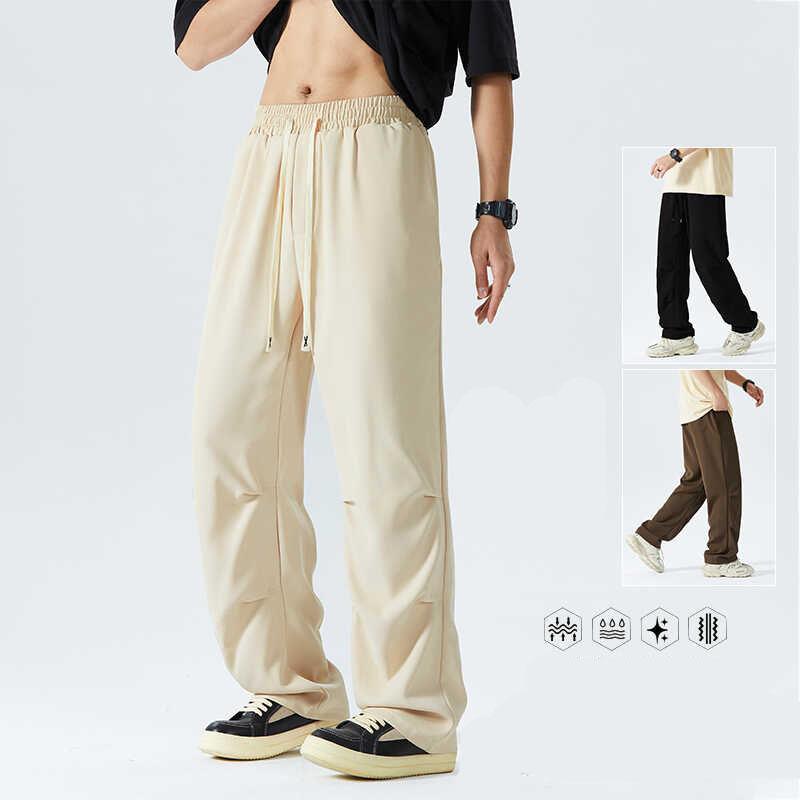 Celana Panjang Unisex Saku Ritsleting Cepat Kering TENCEL Fabric Keren Bernapas Elastisitas