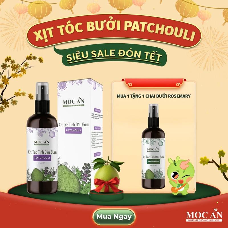 Xịt Dưỡng Tóc Tinh Dầu Bưởi Hoắc Hương Patchouli Mộc Ân Haircare 120ml