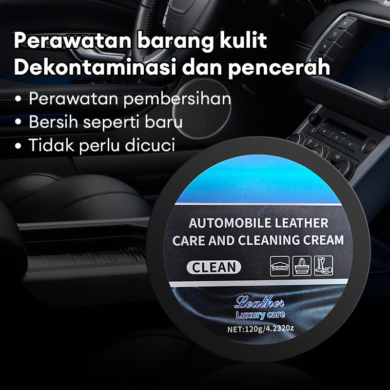 Krim Pembersih & Perawatan Jok Kulit Mobil - Penghilang Noda Tanpa Bilas Pelembab & Pelindung Interior Krim Pembersih & Perawatan Jok Kulit Mobil - Penghilang Noda Tanpa Bilas Pelembab & Pelindung Interior