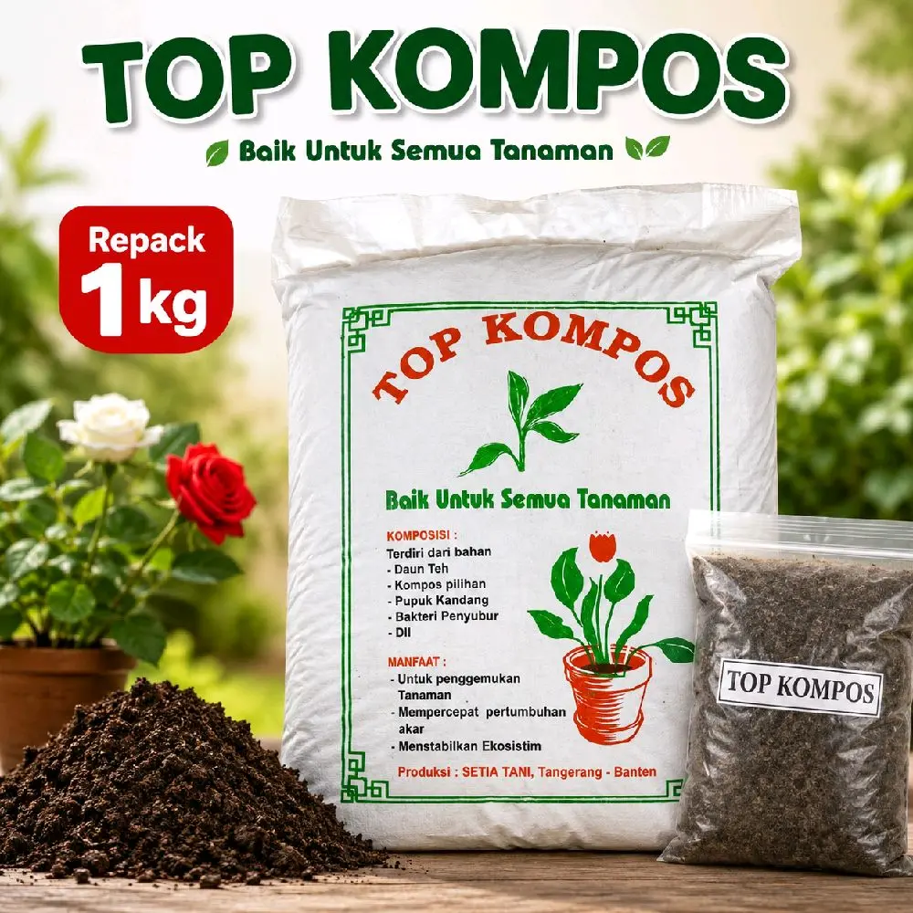 Media Tanam Organik Kompos Setia Tani 1KG Tanah Subur untuk Semua Tanaman