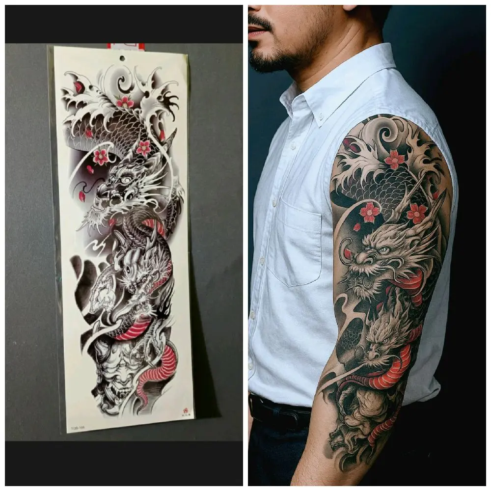 tatto temporary full arm tatto naga temporary