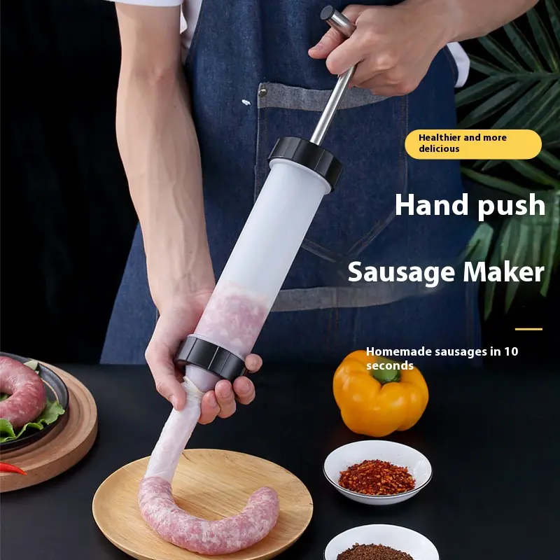 Household hand push sausage filling tool, large homemade sausage tool,Kitchen Meat Tool