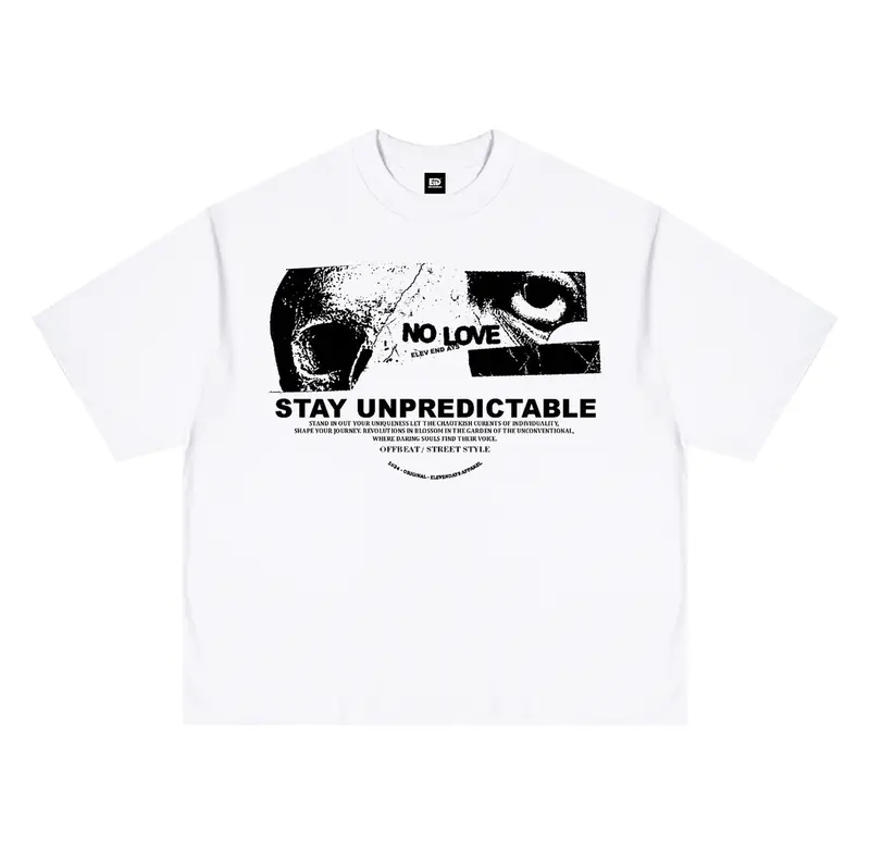 Elevendays Boxy fit The Peace White Kaos Oversized Pria dan Wanita Cotton20S 1