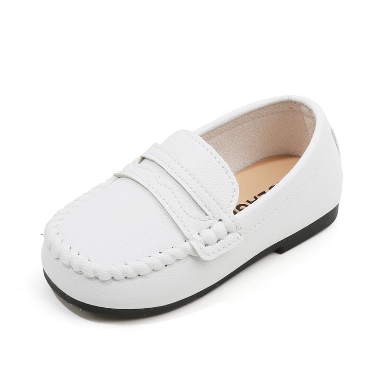 Product Introduction of Children Boys Leather Shoes 2024 Spring and Autumn Simple Slip-on Round-toe School Shoes Loafers Flats Moccasins Classic Formal 23