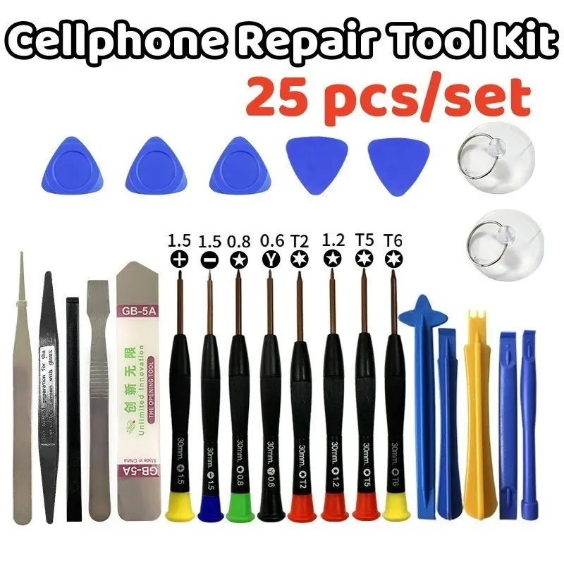 25 IN 1 Mobile Cellphone Repair Tool Kit Computer Watch Disassembly Repair Set Screwdriver Set iPhone Android Universal