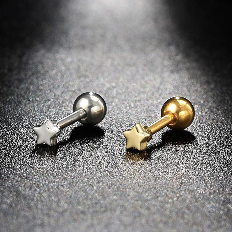 Product Introduction of 1PC Tragus Piercing Women's Hoop Earrings with Chain Helix Star Butterfly Crown Zircon Ear Rook Daith Sung Body Jewelry Gift 5