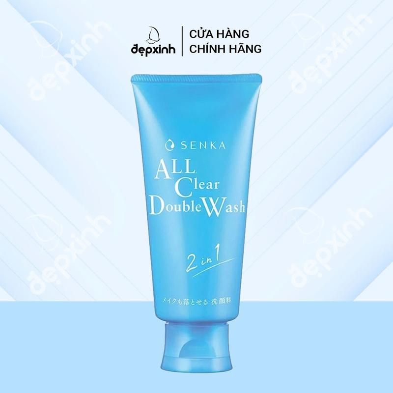 Sữa rửa mặt tẩy trang 2 trong 1 Senka Perfect All Clear Double Wash 120g