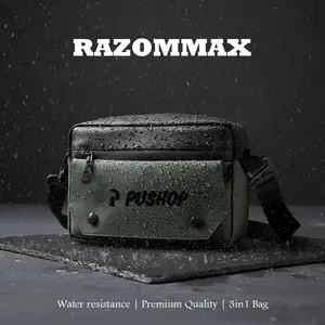 Handbag Pria RAZOMMAX- Pouchbag | Slingbag | Hand bag Pria Exclusive Edition Waterproof Tahan Air Waistbag Unisex Multifungsi