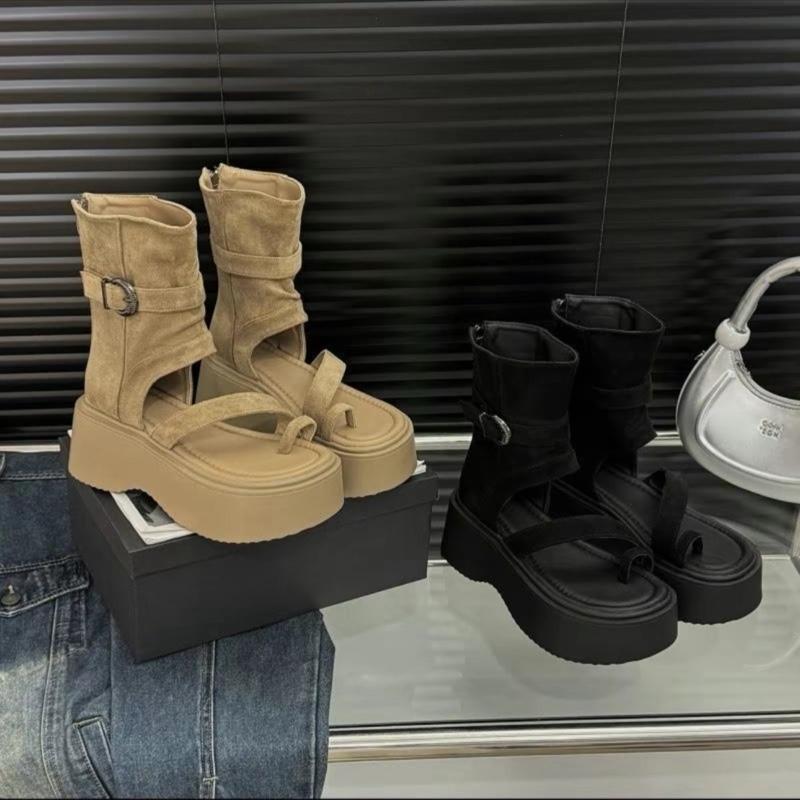 (Hàng Có Sẵn)(Form Rộng)BOOT XỎ NGÓN ĐẾ XUỒNG CAO CHẤT DA LỘN ÊM MỀM ĐẾ NHẸ THỜI TRANG PHONG CÁCH HÀNG QCCC FULLBOX MÃ V1670