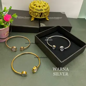 GELANG KESEHATAN QUANTUM PERDANT TIPE BULAT ION NEGATIF POLOS Bracelets