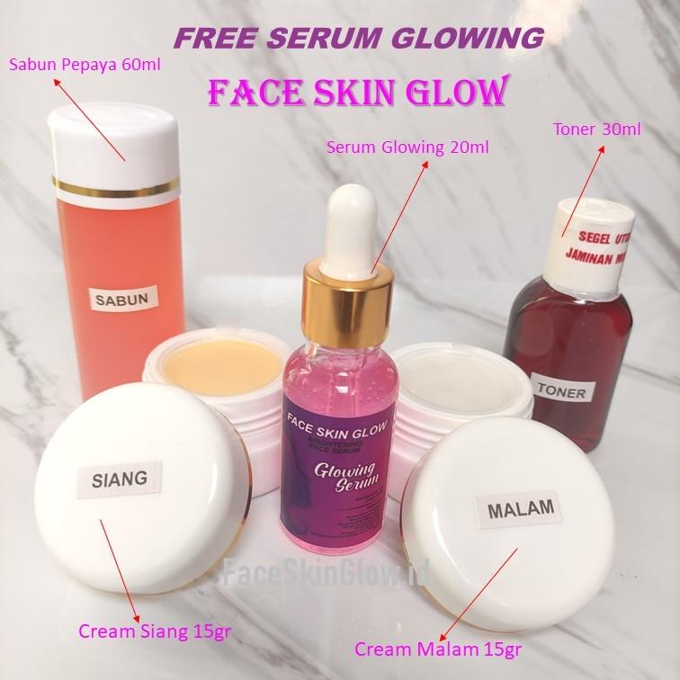 Product Introduction of NEW Cream FaceSkinGlow Asli 100% Original - Paket Cream Pencerah & Pelembab Wajah Hitam Yang Susah Putih Membersihkan 1