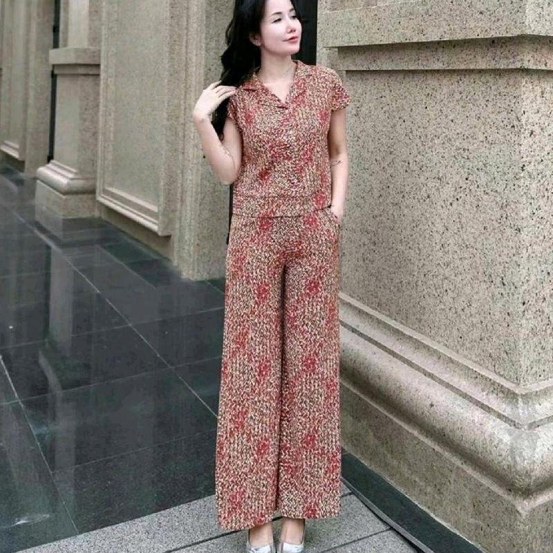 Bộ đồ nữ chất vải lụa Hàn mềm nhẹ thoải mái cạp chun