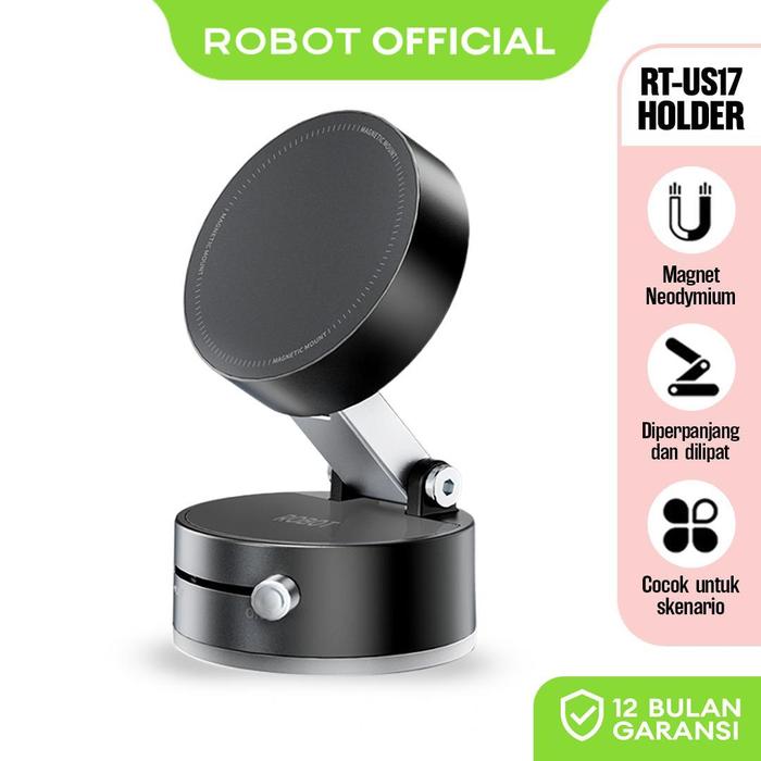 Gambar ROBOT Phone Holder Magnetic Multifungsi Reusable dan Foldable Magnetic Holder Handphone Untuk Mobil dan Desktop - ROBOT RT-US17 Original - Garansi Resmi 1 Tahun - Produk Original [BISA COD] - Produk Original - Bisa COD dari ROBOT Lifestyle Indonesia Kab. Tangerang Tokopedia