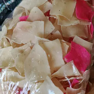 Opak Singkong, ketela, gurih asin renyah enak Polosan