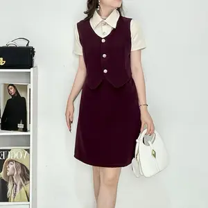 Mona Dress setelan | Dress Midi lengan pendek Wanita | Dress Wanita