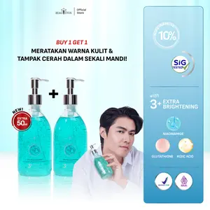 BUY 1 GET 1 PCS KOJIC 10% Niacinamide  Face & Body Wash Sabun Cair Pencerah Glowing Booster Whitening dan Pemutih untuk Jerawat Punggung Kulit Sensitif