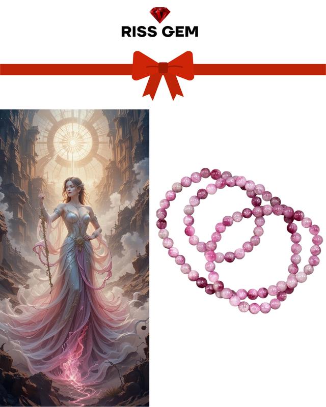 Vòng Tay Đá Tourmaline Hồng Tím Mang Ý Nghĩa Bảo Vệ Năng Lượng Thu Hút Tình Duyên Cân Bằng Cảm Xúc