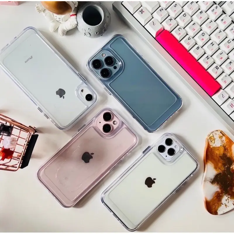 [+PACK BOX] Anti Kuning !! Armour Military Case IPHONE 7 7+ 8 8+ SE 2 X XS MAX XR 11 12 13 14 15 16 PRO MAX 14+ 15+ 16+ PLUS Casing Transparan Akrilik Hard Clear Case Premium Acrylicn 4
