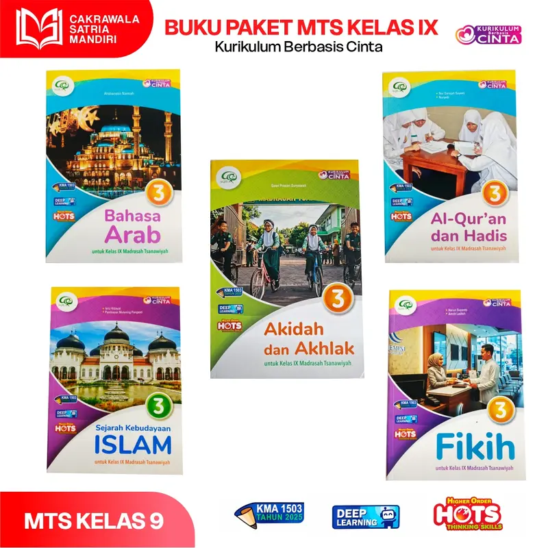 Buku Paket AQILA Kelas 9 MTS | Al-Quran Hadis, Akidah Akhlak, Bahasa ...