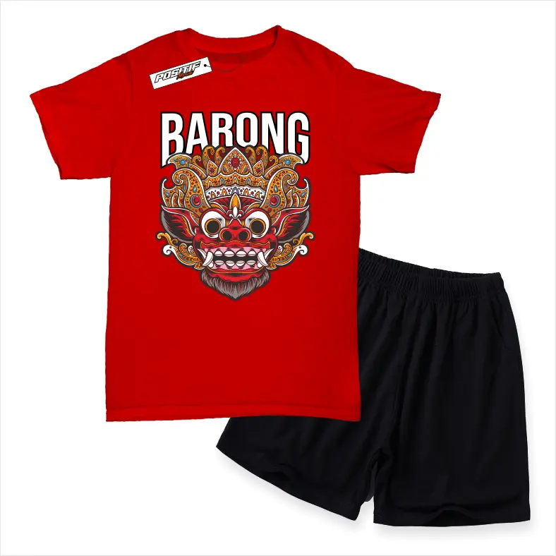 POSITIF MERCH KAOS BAJU SETELAN ANAK BARONG BALI BANTENGAN MBEROT LAKI PEREMPUAN 3