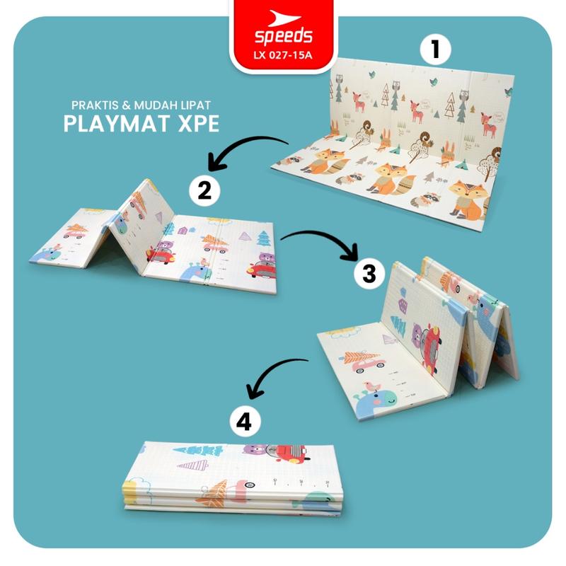SNI A Playmat Bayi Karpet Lipat Playmat Foldable Bayi Karpet Bayi 180x200cm Matras Bayi Playmate Foam Lipat Playground 5