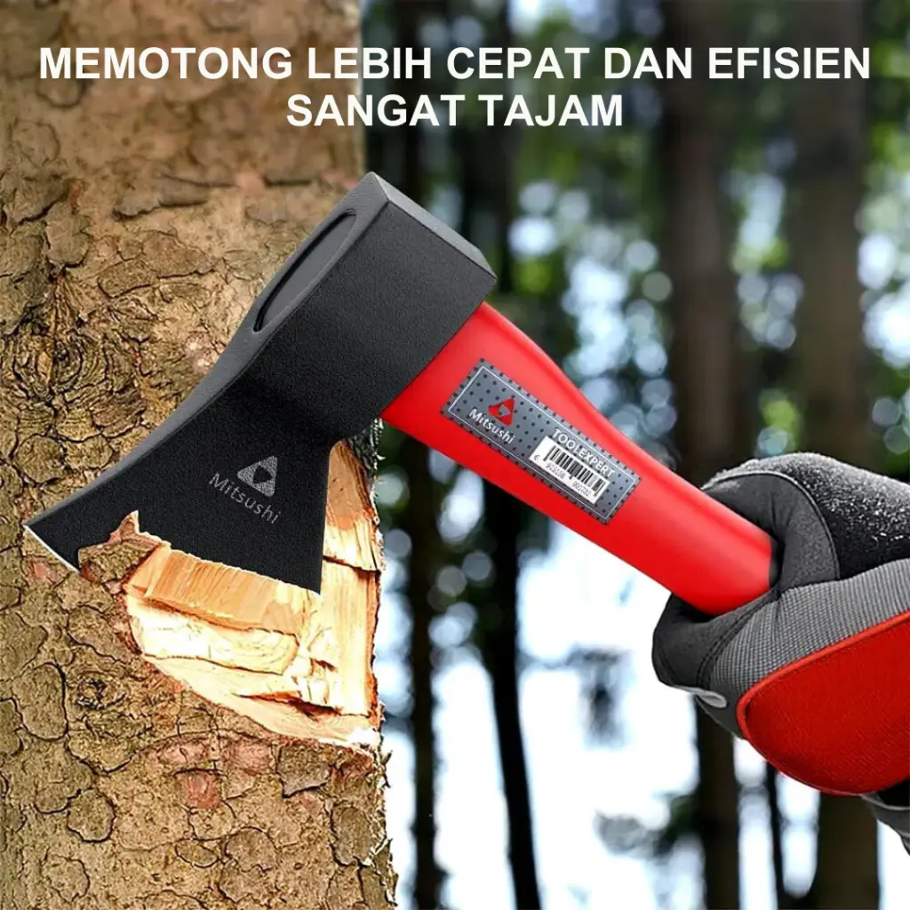 Mitshusi Kampak kayu Fiber 14 Inch / Kapak Pemotong Kayu Kuat Dan Tajam