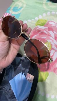 Product Review of Kacamata Hitam Wanita Fashion Oval ABL9000PR Full Set Box dan lap Sunglasses from M**a 1
