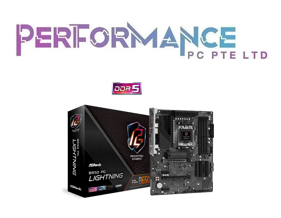 ASRock B650M PG Lightning Wifi 3 x M.2 Slot, Gen5x4 SSD supported Motherboard (3 YEARS WARRANTY BY ASROCK)