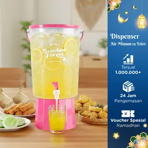 TRI J Dispenser Air Minum 12 Liter Bambo Forest Wadah Air Minum Bahan Plastik Food Grade Untuk Rumah Dapur Praktis Serbaguna