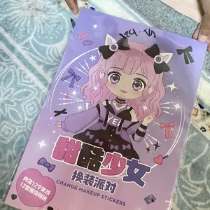 KOI STORE Diy stickers cartoon change make up princess sticker book dress up stickers