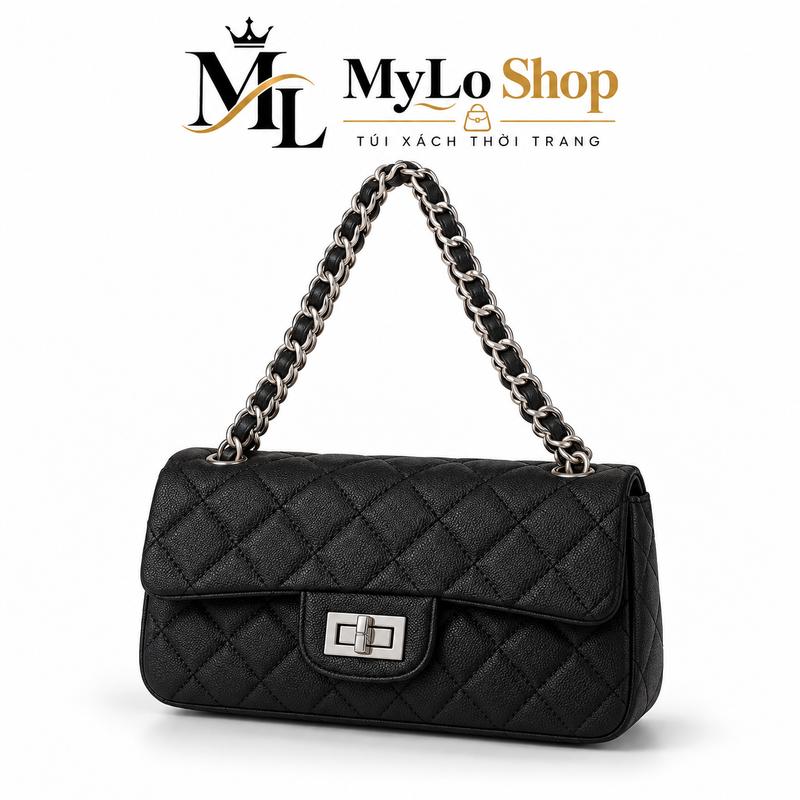 Túi Xách Nữ Da Gạo Size 22 Trần Trám Ô Vuông Cao Cấp MyLo Shop, Túi Đeo Vai Nữ Dáng Đẹp, Túi Công Sở Nhỏ Gọn Thanh Lịch