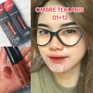 Set Ombre Lipstik Implora Red Gala & Hazelnude - Ombrelips - Paket Ombre Lipcream Lipstick lip cream