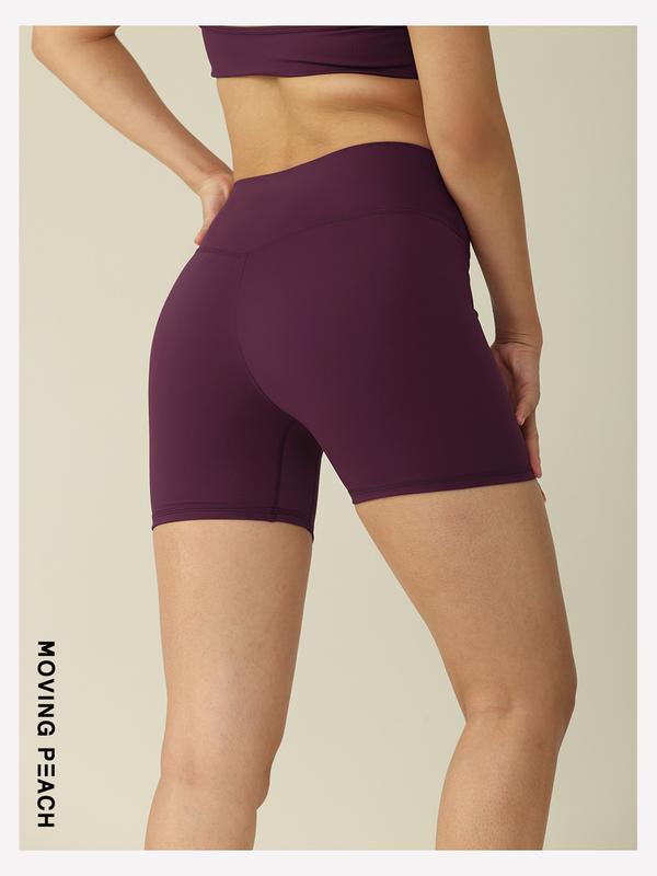 Product Introduction of MOVING PEACH Running Shorts Yoga Shorts High Waist Smooth Hip-lifting Compression Shorts CPP Woman 29
