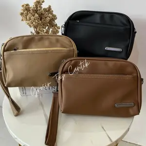 (GTC) Haura Bag Tas Cantik 3 Ruang 2 Tali Bahan Halus Lokal