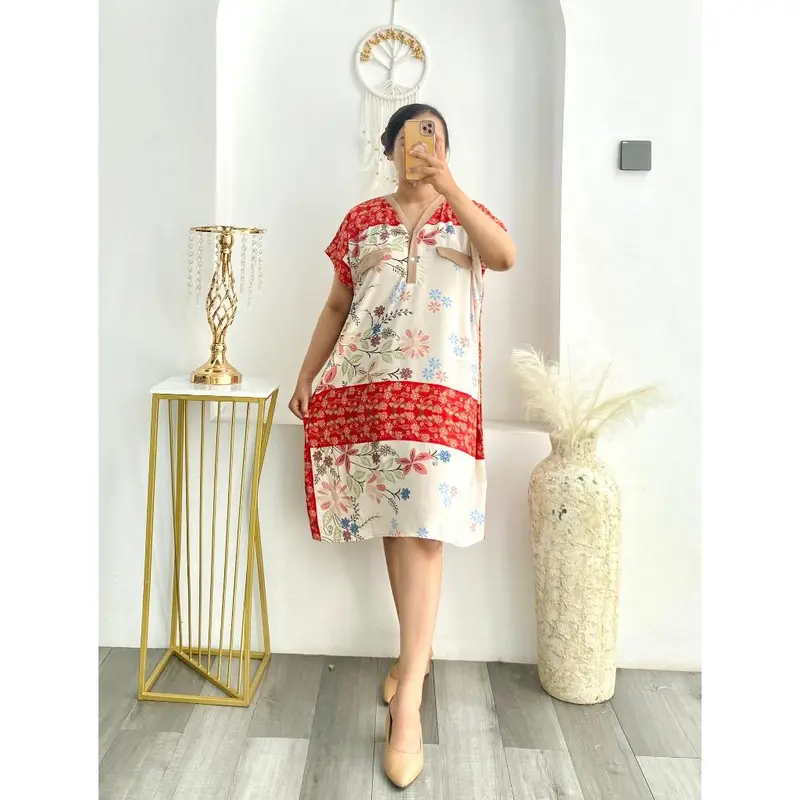 Beautyhijab - SAVIRA daster dress wanita pendek nyaman rayon motif baju ibu hamil busui bumil lembut nyaman 7