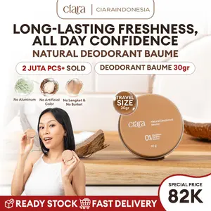 Ciara Natural Deodorant 30Gr - Penghilan Bau Ketiak Dan Bau Badan Solusi Ketiak Hitam dan pakaian Kuning