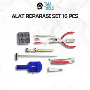 Alat Reparasi Jam Tangan Set 16 PCS Servis Alat Perbaiki Perbaikan jam tangan