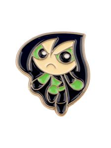 Pin de esmalte de personaje de dibujos animados, broches de diseño de niña valiente, distintivo unisex casual, accesorio multifuncional para todas las estaciones